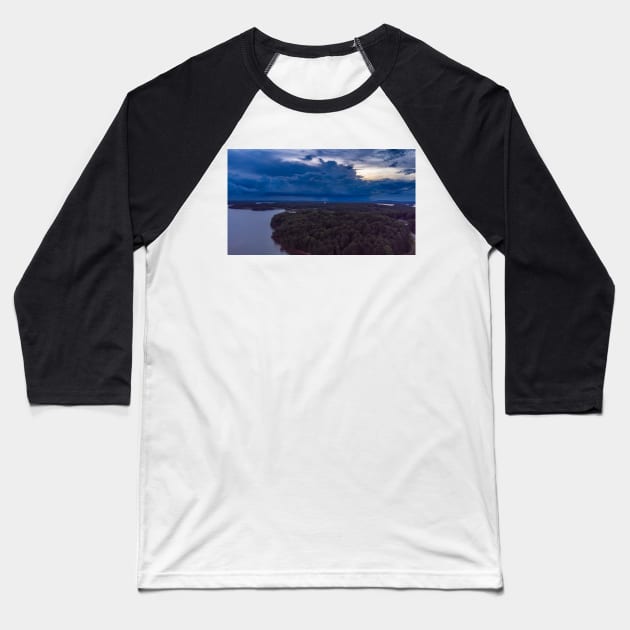 Storm over Lake Lanier Baseball T-Shirt by Ckauzmann